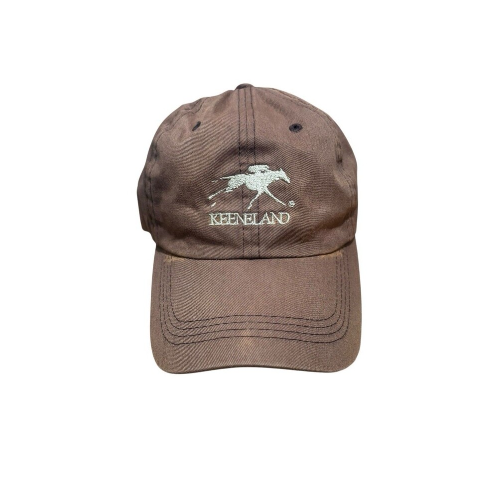 Keeneland OSFA Embroidered Horse Legend hat strapback brown